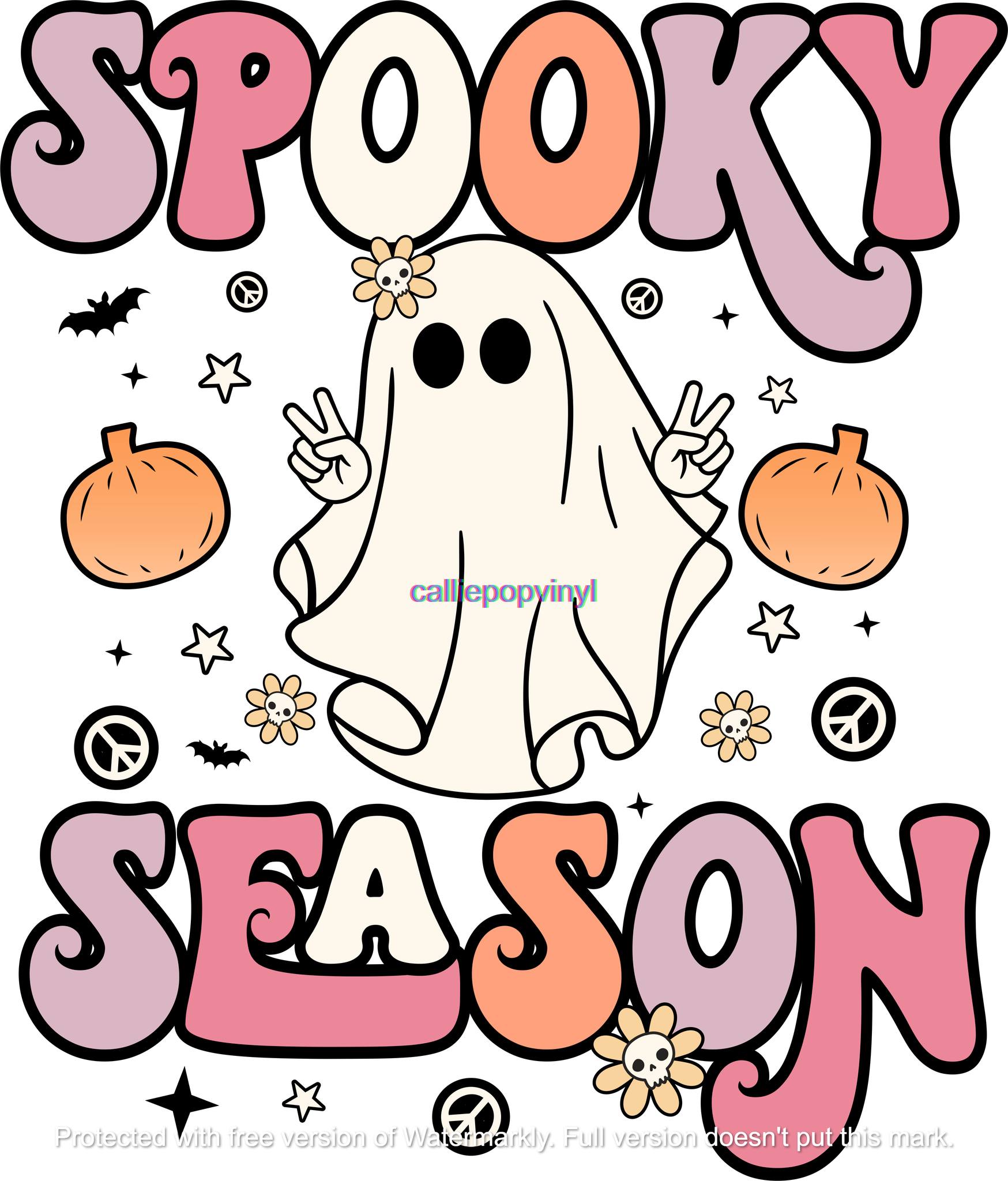 Retro Spooky Season Transfer Prints